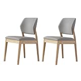 Vielseitige Küchenstühle - Diese Stühle ergänzen verschiedene Wohnstile, einschließlich Modern Minimalistisch, Wabi-Sabi und Rustic. Gefertigt mit Massivholzbeinen in Walnuss und anderen Farbtönen, sorgen sie für einen Hauch von Eleganz. Das weiche, kratzfeste Leder in Beige und mehr sorgt für Komfort und fügt sich nahtlos in Ihre Einrichtung ein und verbessert das Gesamtambiente Ihres Raumes.