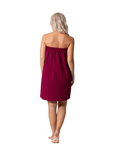 Image of Robe Direct Quick Dry, Lightweight Waffle Spa /Bath Wrap with Adjustable Closure & Elastic Top