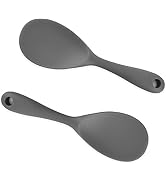 Cuillère De Service En Silicone - Pour Riz, Purée, Anti-adhésive, Poignée Ergonomique, 22,5 Cm