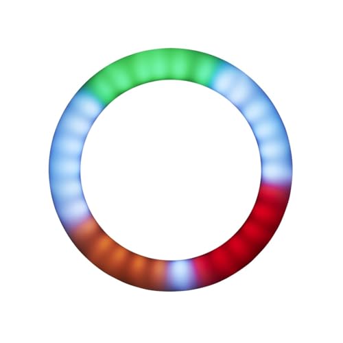 Hama LED RGB Ringlicht mit Stativ Handy faltbar 10,2“ Ringleuchte, 26,5 cm Durchmesser, Tisch Stativ f&uuml;r die Kamera, ausziehbar bis 138 cm, dimmbares LED Tischringlicht, farbig, zum Einklappen schwarz