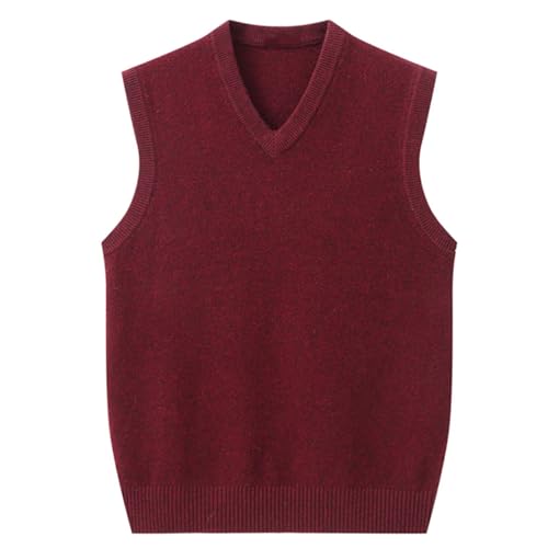 Gilet sans manches homme cachemire tricot col V classique élégant