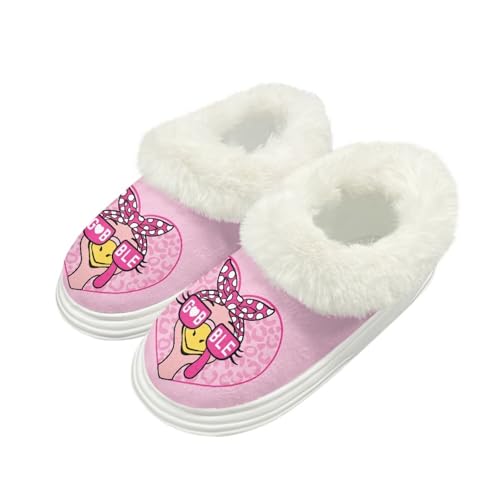 GIFTPUZZ Warm House Slippers for Women Couple Slippers with Memory Foam and Indoor Outdoor Soles Size 5.5-12.5