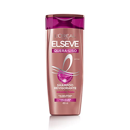 Shampoo L'Oréal Paris Elseve Quera-Liso Liso com Escova, 400ml