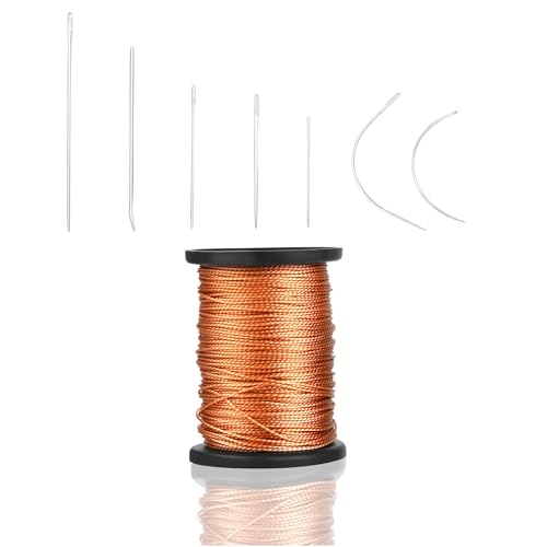 Kit de hilo de nylon para tapicería con 7 agujas y 1 rollo miniatura 1