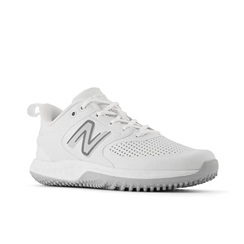 New Balance New Balance Women's Fresh Foam Velo V3 Turf-Trainer Softball Shoe, White/White, 10.5 Medium US