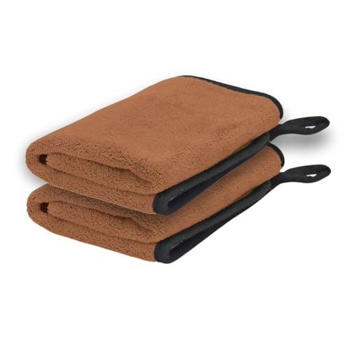 Image of Btag Microfiber Cleaning Cloth, 30x40 cms 600 GSM | Highly Absorbent,Lint and Streak Free, Multi-Purpose Wash Cloth for Kitchen,Car,Window,Stainless Steel,Silverwear(Dark BRWN 30x40cms) Pack of 2
