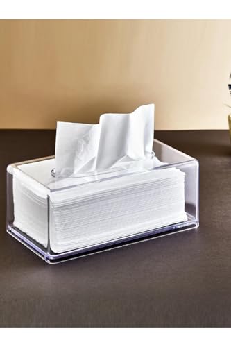 Wlln Şeffaf Peçete Organizeri, Peçetelik, Organizer Kutu Kırılmaz 22 X 12 Turuncu Plastik Tr