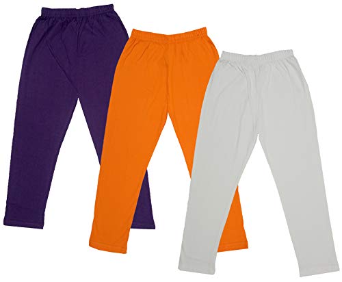 Image of indi weaves Girls Super Soft Cotton Solid Capri Pants Pack of 2