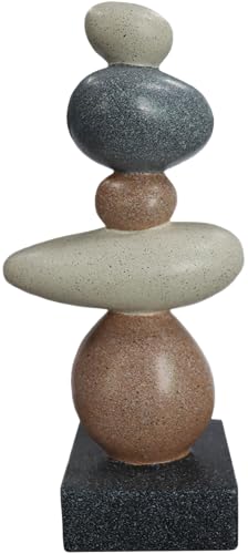 LAIKEARTS 13'' Abstract Rock Decorative Sculpture Ornament, Sandstone Statue Decor for Living Room, Modern Resin Stone Sculpture,Coffee Table Decoration,Gifts for Good Luck, Health, Strength