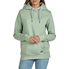 DENIMFY Hoodie Damen Regular Fit DFEmma Kapuzenpullover Pullover Cross-Over Kragen Grün 3XL, Größe:3XL, Farbe:Jadeite Green (52202)