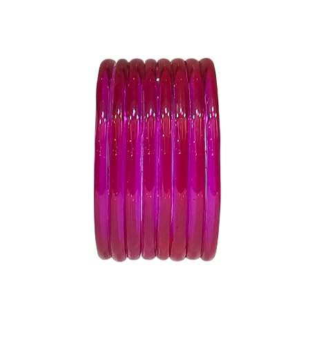 Image of Colorful Jelly Bangles Set of 8 - Transparent Candy Color Stackable Bracelets, Lightweight Fashion Accessories for Women & Girls