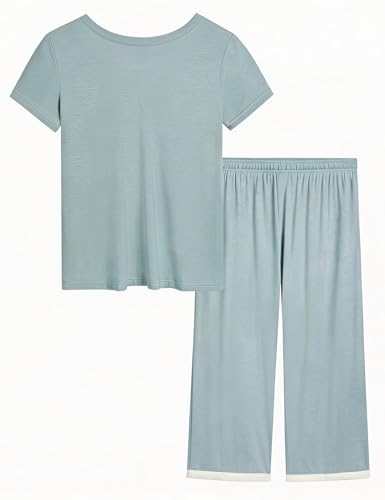 Image of Joyaria Cooling Pajamas Bamboo Viscose Lightweight PJs Set Women Wicking Sleepwear for Night Sweat S-XXL