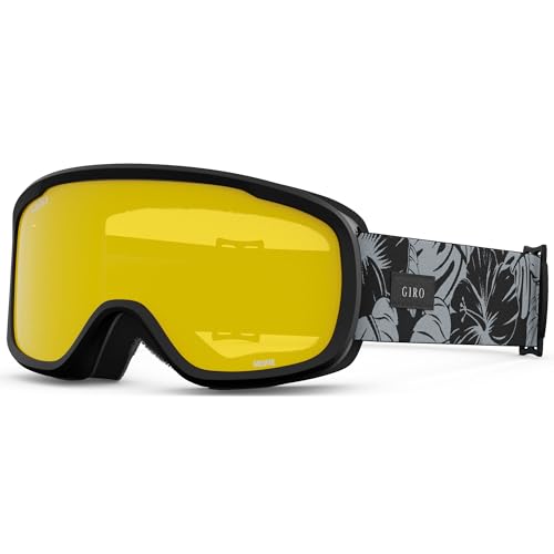 Giro Womens Moxie Ski/Snow Goggles - Black & Grey Botanical LX - Amber Pink/Yellow Lens, BLACK&GREY BOTANICAL - Image 4