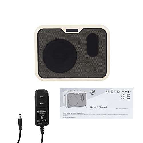 Amplificateur de guitare électrique portable 10 W pour pratique quotidienne Mini ampli de guitare Blanc - Les Beatles, Paul McCartney, John Lennon, RIngo Starr, George Harrison Amplificateur de guitare électrique portable 10 W pour pratique quotidienne Mini ampli de guitare Blanc – Image 4