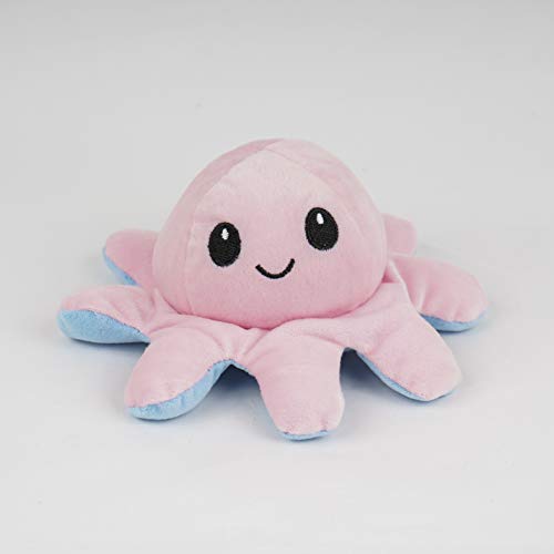 EITHEO-Side-Changing-Octopus-Mini-Plush-Stuffed-Animal-Toy-Show-Your-Mood-Without-Saying-a-Word-Blue-Pink