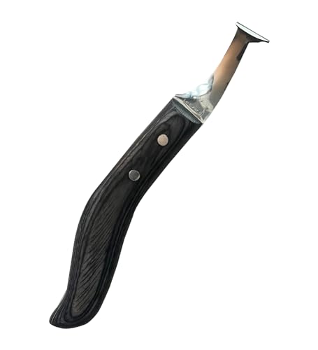 Le Czar Super Sharp Hoof Knife - Hoof Knife with Wooden Handle, Horse Shoe Hoofing Made Easy with Hoof Trimming Knife with Special Colored Wooden Handle
