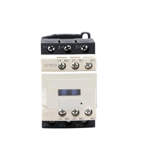 Contacteur triphasé 12 A avec bobine AC380V et contacts auxiliaires 1NO+1NC