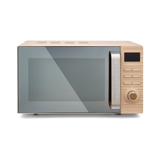 Morphy Richards Clay Digital Brown Microondas, capacidad de 20L, temporizador de 95 minutos, 11 niveles de potencia, modo descongelado, tocadiscos de vidrio, fácil limpieza, 800 W, Felspar, 512000