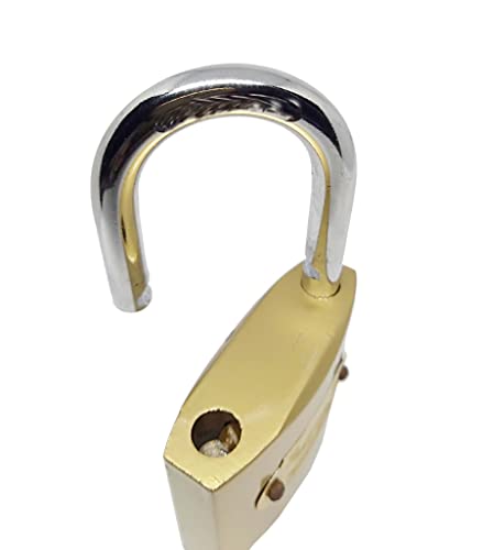 Image of Lock And Keys For Home Door Room House And Medium Purpose Like Pet Doors Shutters Gates Strong Keys Ultra Suitable Homeproducts4U,Lock Size 50Mm Hardened Shackle Padlock, Gold
