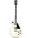 WestCreek Underdog Solid Body Electric Guitar, Mahogany Body, Maple Neck, Rosewood Fretboard, Rounded End Frets, Bone Nut, 22 Frets (White)