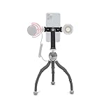 JOBY Camera Tripod, Mini Flexible Stand with GripTight 360 Phone Holder w Cold Shoe Mount, 1/4" screw, Compatible with iPhone 15 14 13 Pro Max XS Samsung, Canon Nikon Sony Cameras, Medium