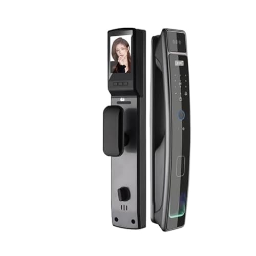 Intelligent deurslot met cameragezicht Ontgrendel digitaal vingerafdrukwachtwoord Slim deurslot met Wifi APP-bediening (Color : D12P 30280 S-C D-H)