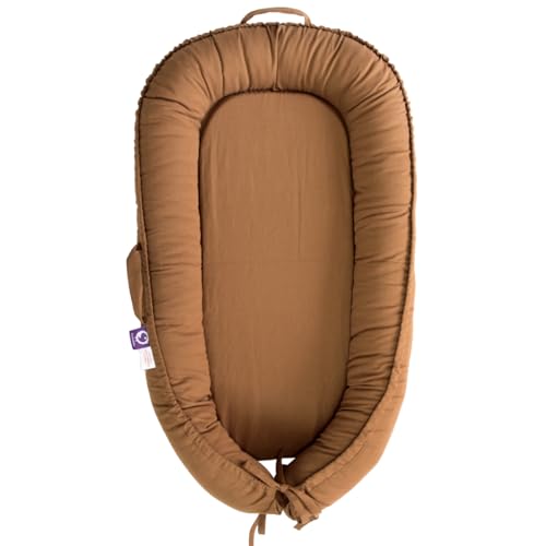Image of Infant Lounger Cover, 100% Organic Cotton, Newborn Essentials, Baby Gifts | Cover Only (GoldenBrown)