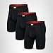 SAXX Underwear Co. Men's Multi-Sport Mesh Long Boxer Brief 3-Pack, Black, Large