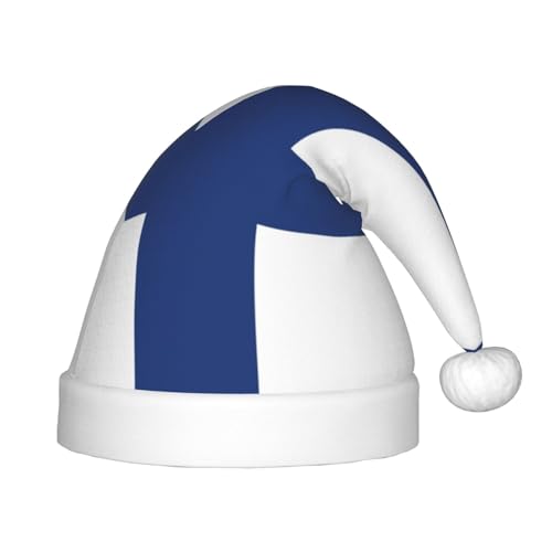 dkkuvt Sombrero de Navidad unisex con estampado de bandera finlandesa, para la mayoría de fiestas de Navidad, suministros de vacaciones, sombreros de Navidad