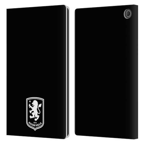 Licenza Ufficiale Aston Villa Football Club Nero Design con Stemma 2024 Custodia Cover pelle a Portafoglio Compatibile con Amazon Fire Max 11 2023