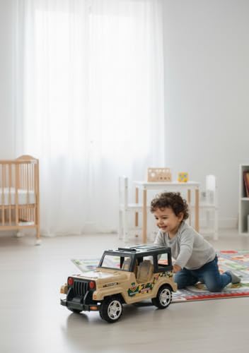 Image of Kids Push & Ride Jeep Toy Car for Toddlers | Off-Road SUV Style Push Car with Smooth Rolling Wheels, Durable Plastic Ride-On Vehicle for Boys & Girls, Indoor & Outdoor Play