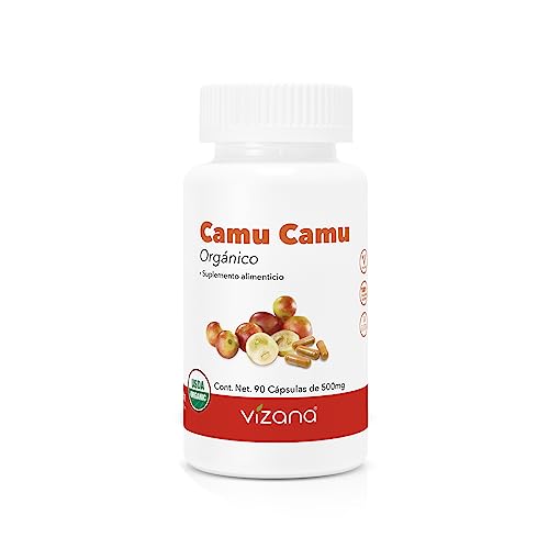 Proteínas, VIZANA NUTRITION | Camu Camu Orgánico Certificado USDA en Cápsula Pullulan Orgánica (90 Caps-500 mg)