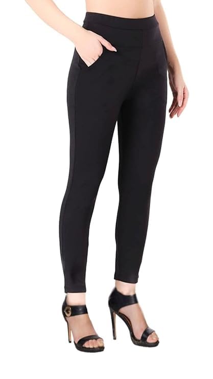 mastanni Yoga | Pilates | Walk Pants for Womens Gym High Waist with 2 Pockets, Tummy Control, Workout Pants 4 Way Stretch Yoga Leggings-Black (Pack of 1) (6XL & 7XL)-picture-48