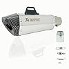 Vagary Universal Hexa Cut Akraphovic Exhaust With DB Killer Silencer for Bajaj, TVS, KTM, Suzuki, Yamaha, Hero Universal For Bike (SILVER)