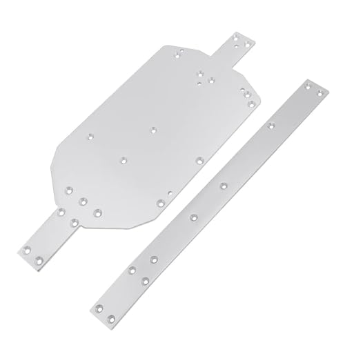 Metal Chassis Guard Plate with Reinforcement Stiffener for MJX 1/14 14209 14210 RC Car Accessories High Speed Remote Control Car Upgrade Parts, Silver