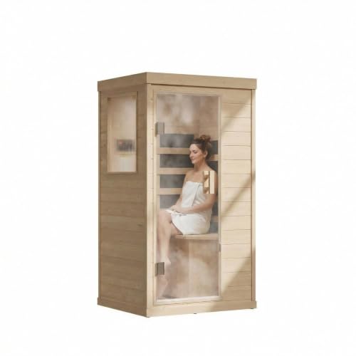 Garvee Far Infrared Sauna for 1-2 Persons, Low EMF 1200W Carbon Heaters