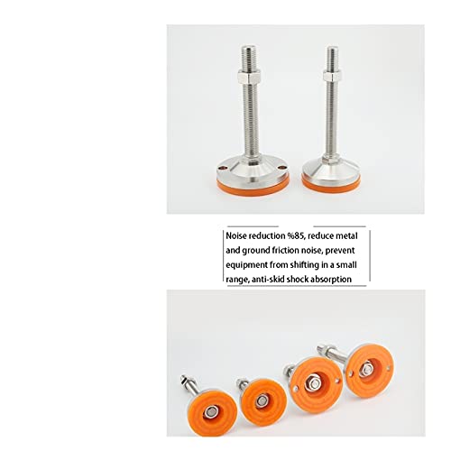 Pieds de nivellement M18 en acier inoxydable avec base robuste de 80 mm - 6