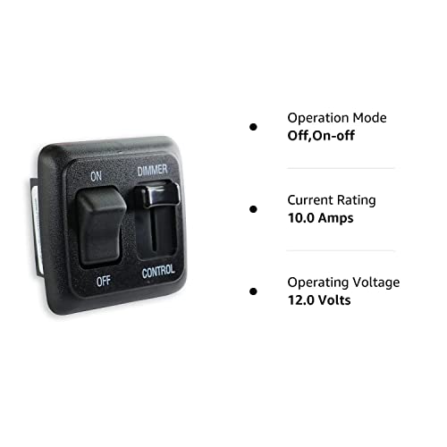 12 Volt Dc Dimmer Switch For Led, Halogen, Incandescent - Rv, Auto, Truck, Marine, And Strip Lighting (Large Slider, Black) #TOP5