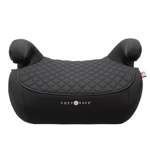 Cozy N Safe Astra i-Size 135-150cm Child Booster, 3-Point Seatbelt or ISO-Fix, Extra deep Foam-Padded seat and armrests, 135-150 cm, Approx. 6-12 Years Old, Forward-Facing, Removable Covers (Jet) - Image 2
