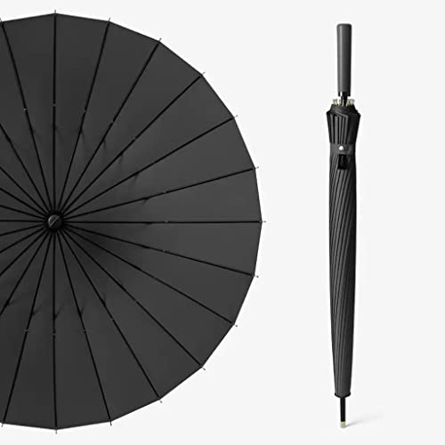 Parapluie droit de qualité supérieure avec sa structure renforcée noire - 2