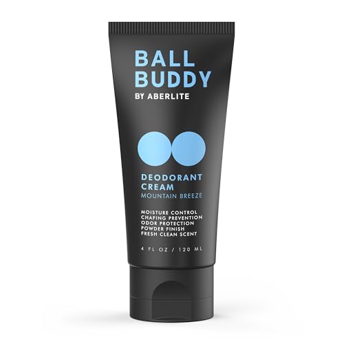 Ball Buddy Deodorant Cream For Men - Anti Chafing Cream Sweat Prevention Odor Control- Whole Body, Groin - Men's Hygiene Products- Stocking Stuffers for Boy, Dad, Husband (Fresh Clean Scent) (1)