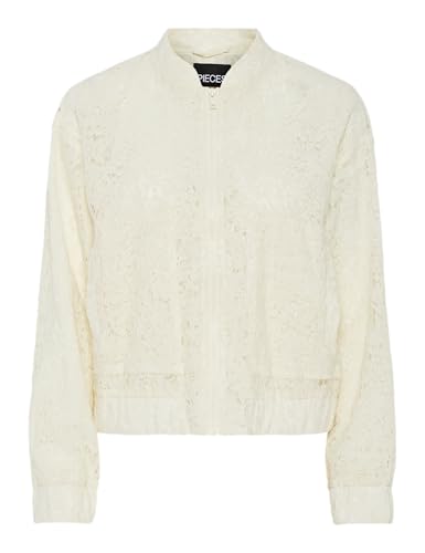 Blouson bomber femme PIECES en dentelle fine, une veste élégante pour vos soirées.