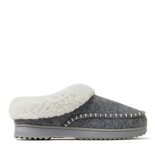 Image of Dearfoams Women's Nyla Felted and Plaid Moc Toe Clog