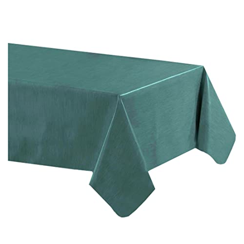 Acomoda Textil - Mantel Antimanchas Rectangular de Hule al Corte. Mantel Liso Elegante, Impermeable, Resistente y Lavable para Mesa, Ideal para Interior y Exterior. (140x240 cm, Azul)