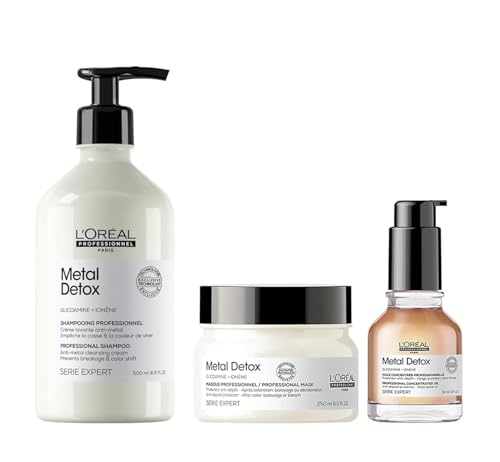 Routine Anti-Casse Métal Detox L’Oréal Professionnel pour cheveux abîmés