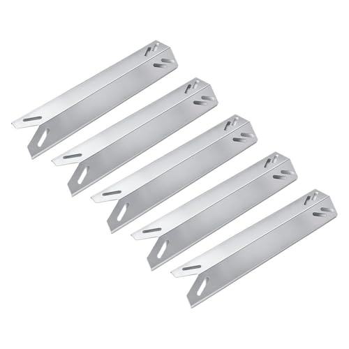 Gettimore Paquete de 5 placas de calor de acero inoxidable para parrillas de gas, compatibles con los modelos 2556, 2456, 2420AS, 1456ASO, 9456AS, 9556AS