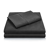 MALOUF Double Brushed Microfiber Super Soft Luxury Bed Sheet Set - Wrinkle Resistant - Full Size - Black