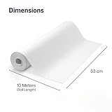 Besto Lining Paper for Walls Paintable Lining Paper 10mx53cm Thick Backing Paper Wallpaper Plain White Suitable for Covering Small Cracks and Imperfections 800 Grade - Image 2