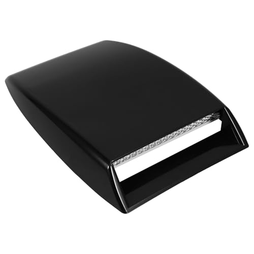 SOLUSTRE Universal Car Hood Scoop Vent Cover Air Flow Intake Bonnet Grille Adhesive Tape No Drilling Easy Installation Decorative Exterior Auto Accessory
