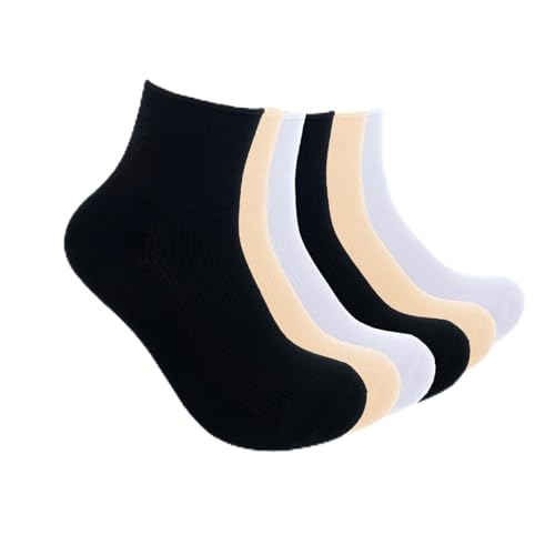 Image of 3 Pairs Ankle Socks for Women Non Slip Cotton Socks No Show Socks Classic Casual Socks